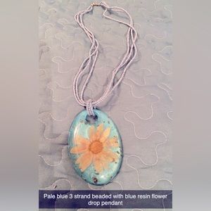 Resin pendant necklace